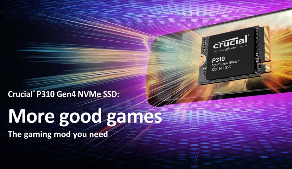 Micron unveils Crucial P310 consumer SSD for handheld/laptop gaming